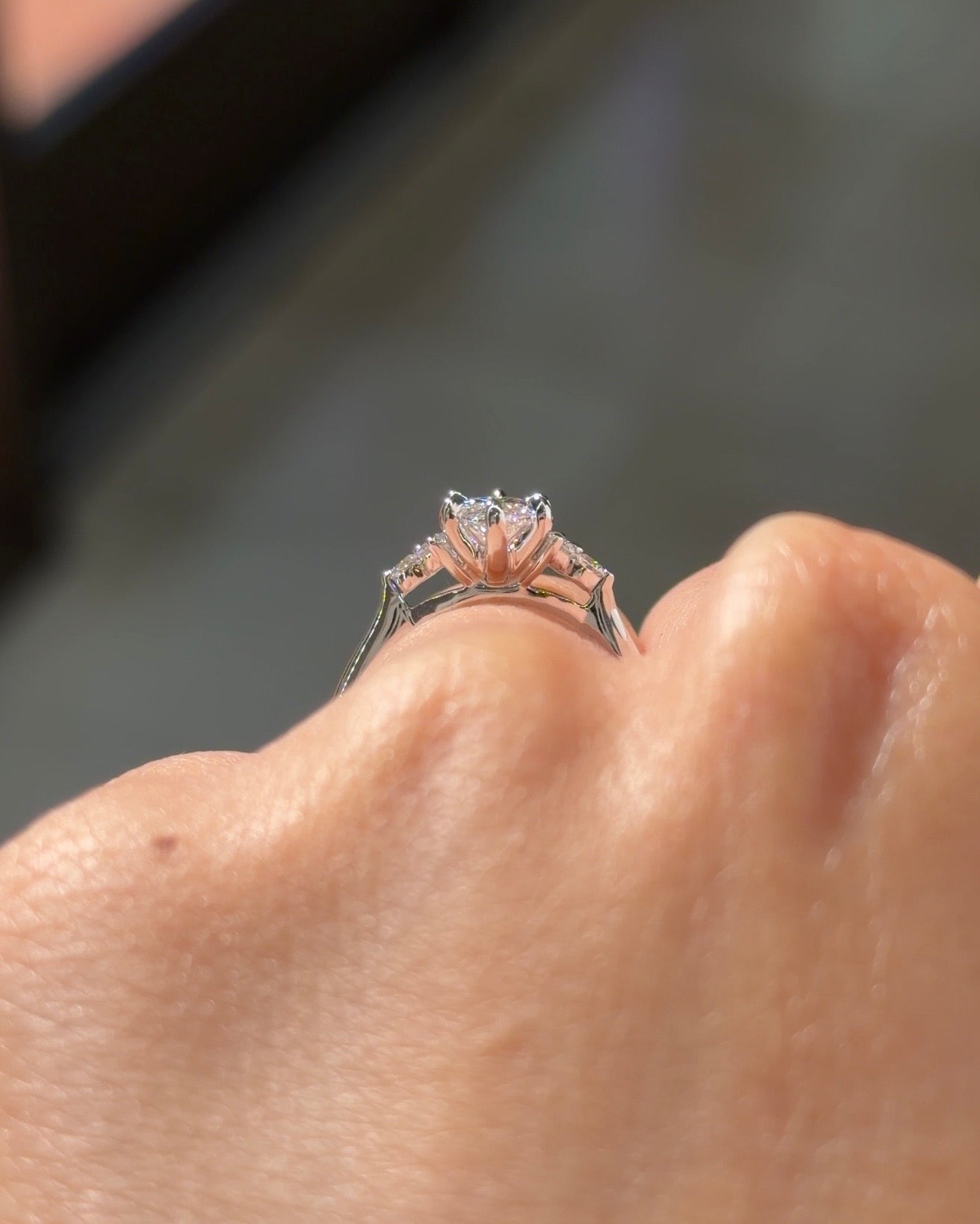 1.01ct E-VVS2 Marquise Lab Diamond Lindsey - PBD Engagement Rings
