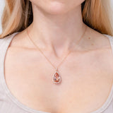 10.21ct Pear Morganite Halo Necklace Necklaces Princess Bride Diamonds 