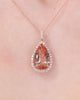 10.21ct Pear Morganite Halo Necklace Necklaces Princess Bride Diamonds 