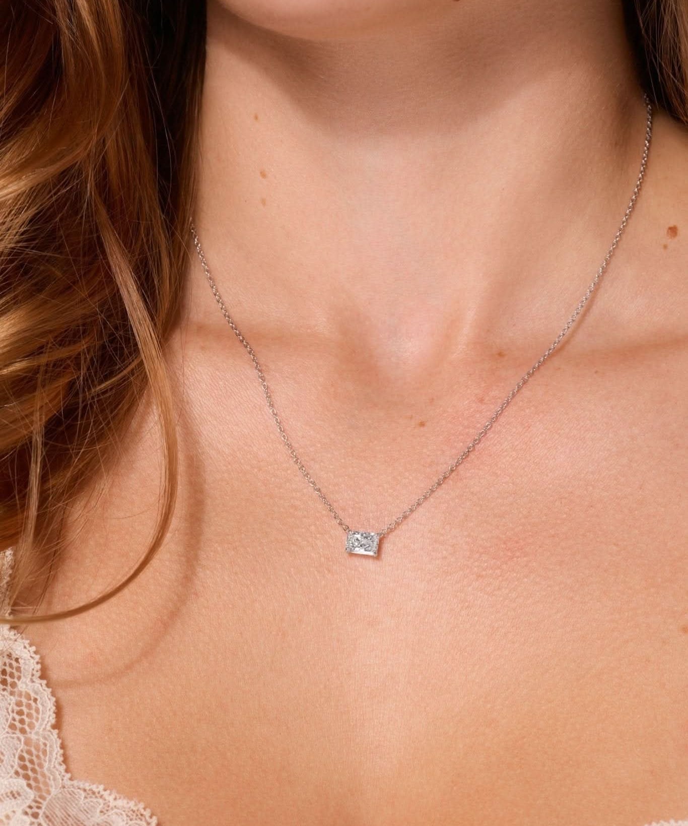 1.02ct D - VS1 Brandi Radiant Necklace - PBD Necklaces