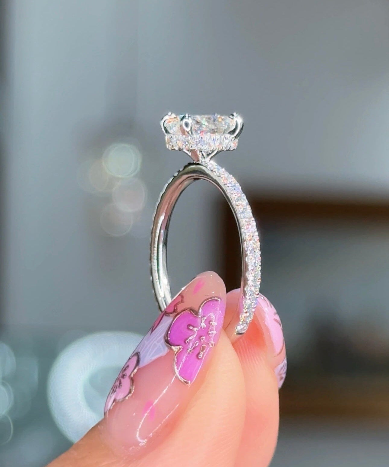 1.02ct D-VS1 Oval Lab Diamond Stephanie Engagement Rings Princess Bride Diamonds 