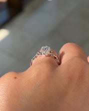 1.02ct D - VS1 Pear Lab Diamond Lotus - PBD Engagement Rings
