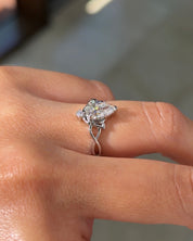 1.02ct D - VS1 Pear Lab Diamond Lotus - PBD Engagement Rings