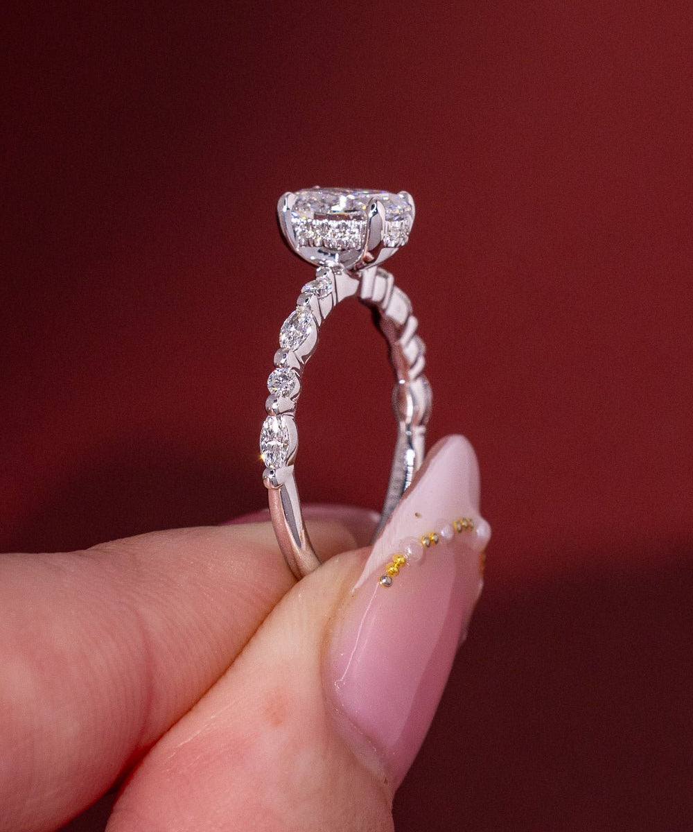 1.02ct D - VVS2 Oval Lab Diamond Rei - PBD Engagement Rings