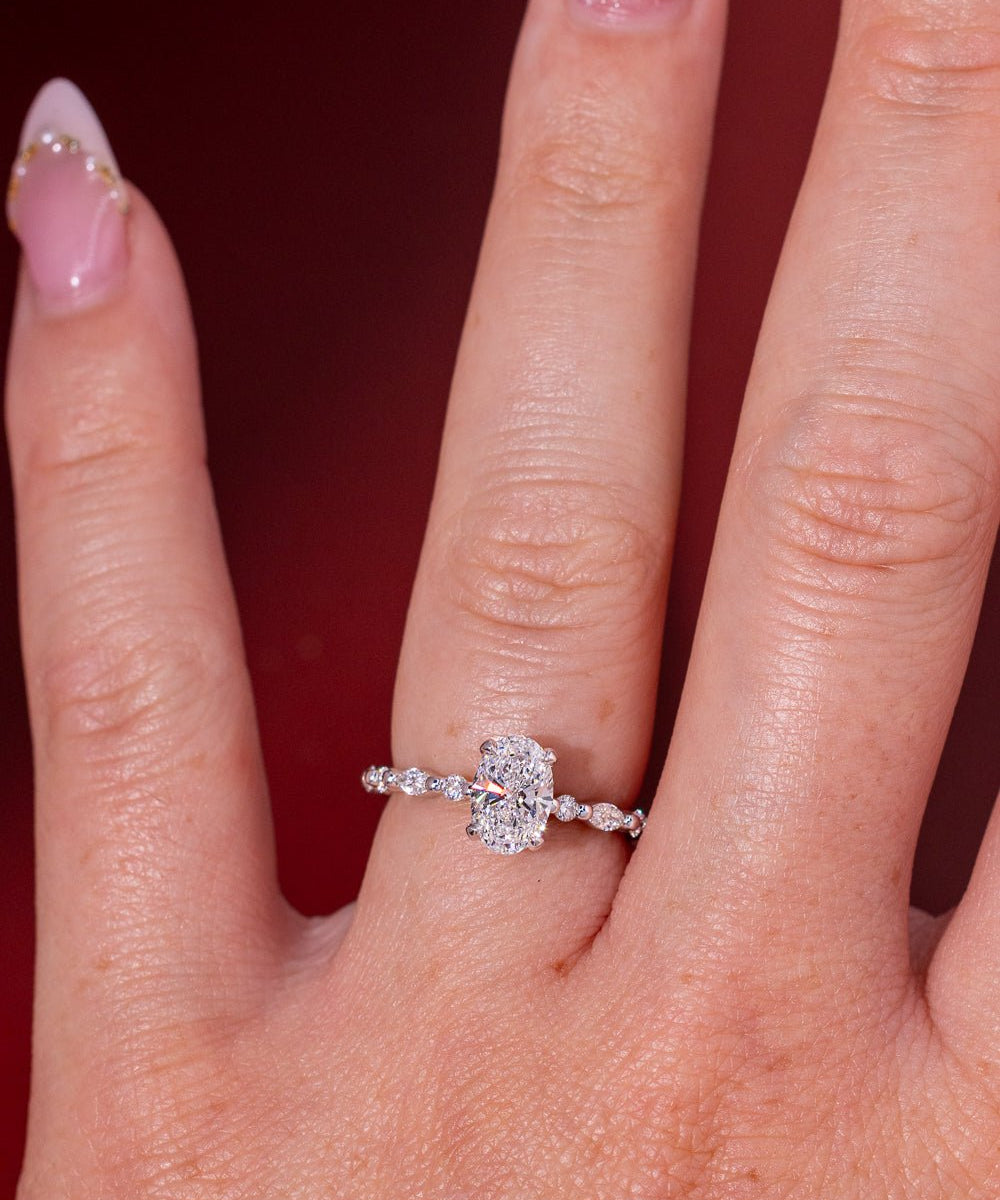 1.02ct D - VVS2 Oval Lab Diamond Rei - PBD Engagement Rings