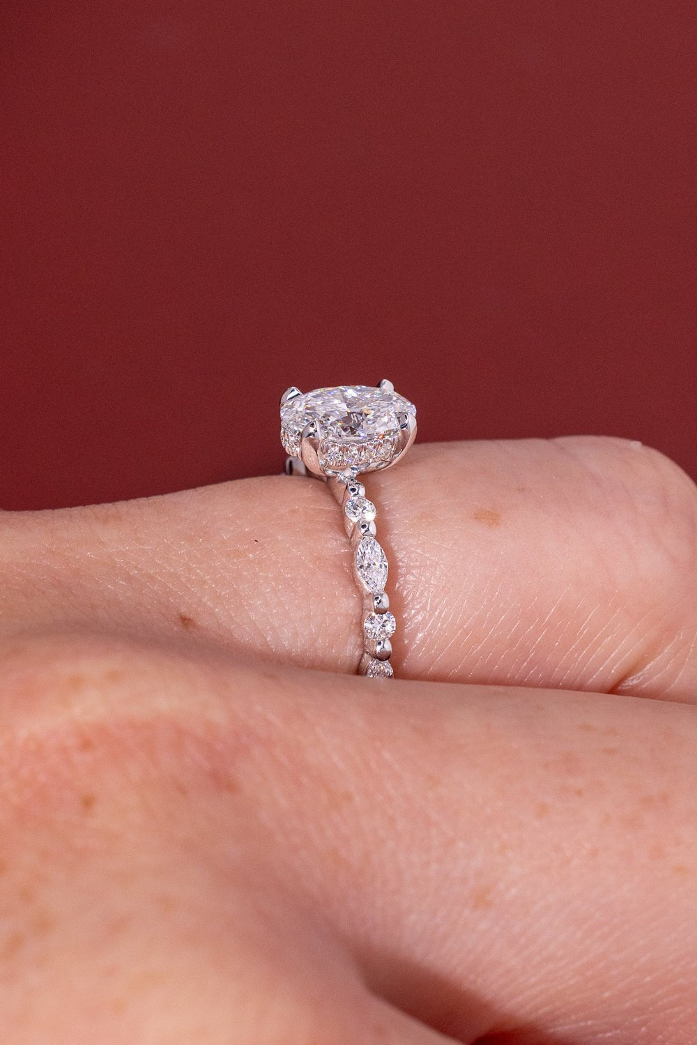 1.02ct D - VVS2 Oval Lab Diamond Rei - PBD Engagement Rings