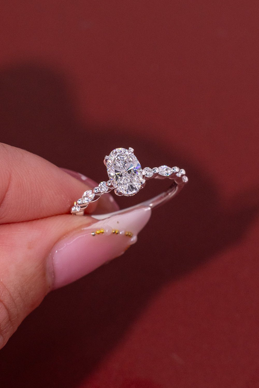 1.02ct D - VVS2 Oval Lab Diamond Rei - PBD Engagement Rings