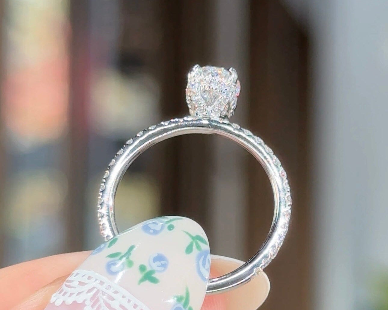 1.02ct E-VS1 Oval Lab Diamond Shelby Engagement Rings Princess Bride Diamonds 