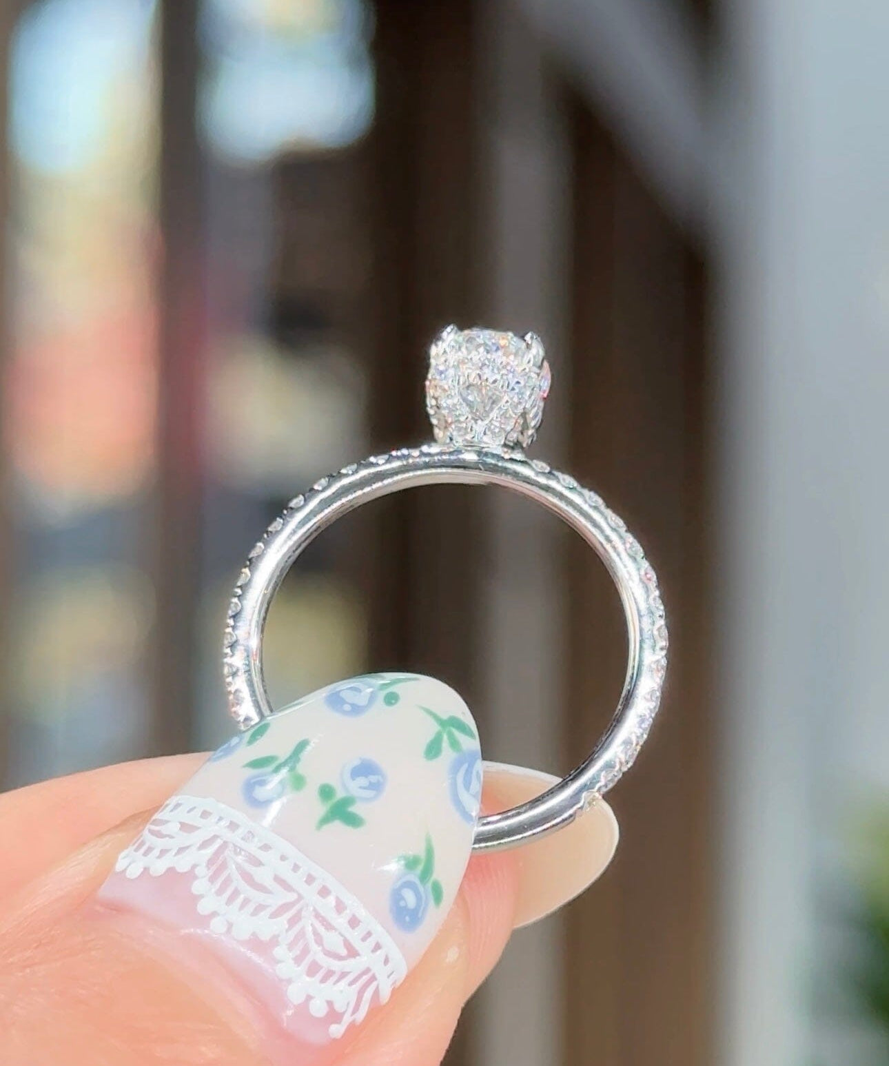 1.02ct E-VS1 Oval Lab Diamond Shelby Engagement Rings Princess Bride Diamonds 