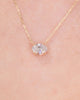 1.02ct F-VS1 Oval Lab Diamond 14k Yellow Gold Pendant Necklaces Princess Bride Diamonds 