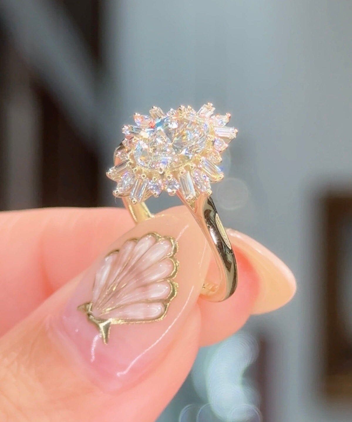 1.02ct F-VS1 Oval Lab Diamond Sunnie Engagement Rings Princess Bride Diamonds 