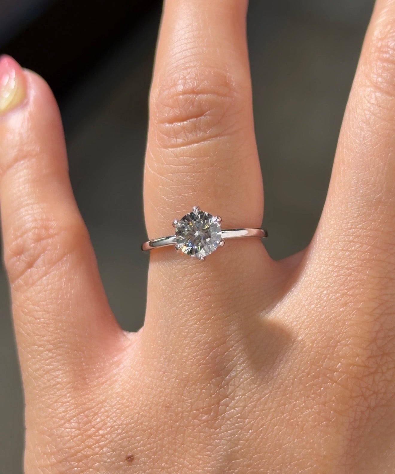 1.03ct D-VVS2 Round Lab Diamond Caraline - PBD Engagement Rings