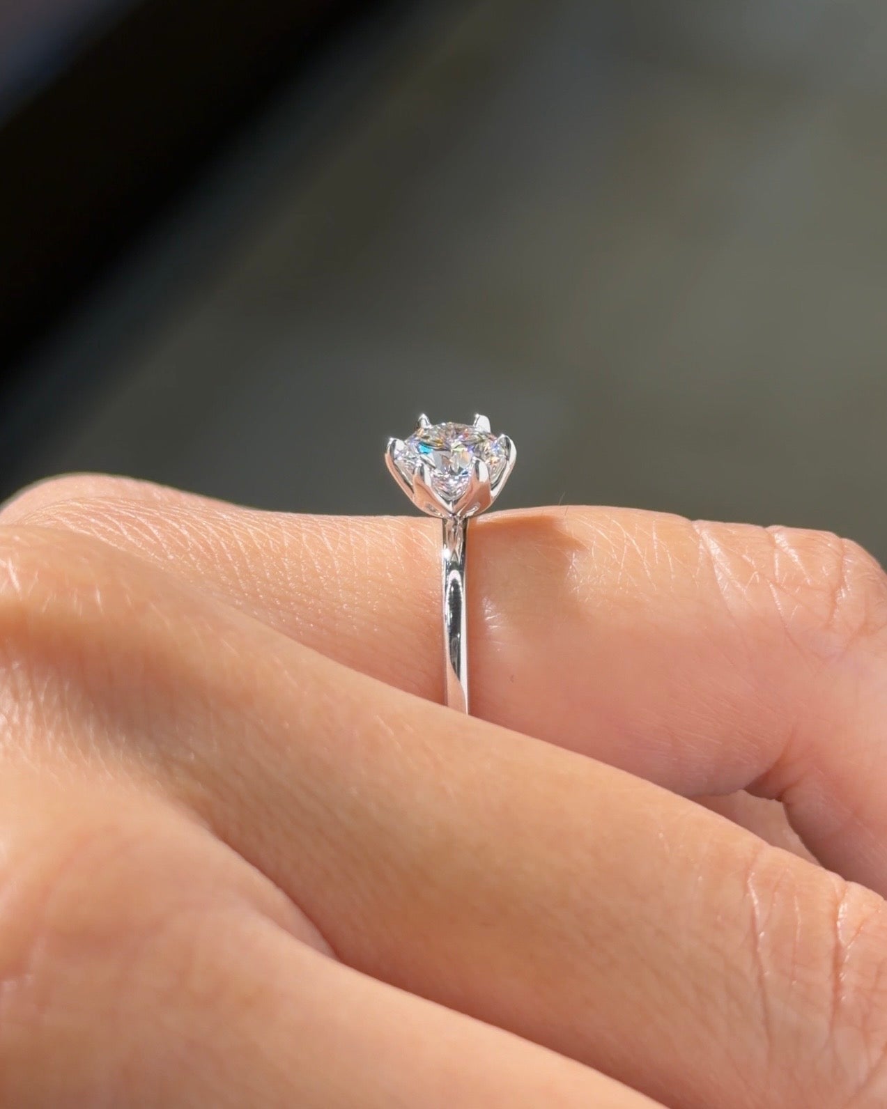 1.03ct D-VVS2 Round Lab Diamond Caraline - PBD Engagement Rings