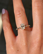1.03ct E - VS1 Oval Lab Diamond Daisy - PBD Engagement Rings