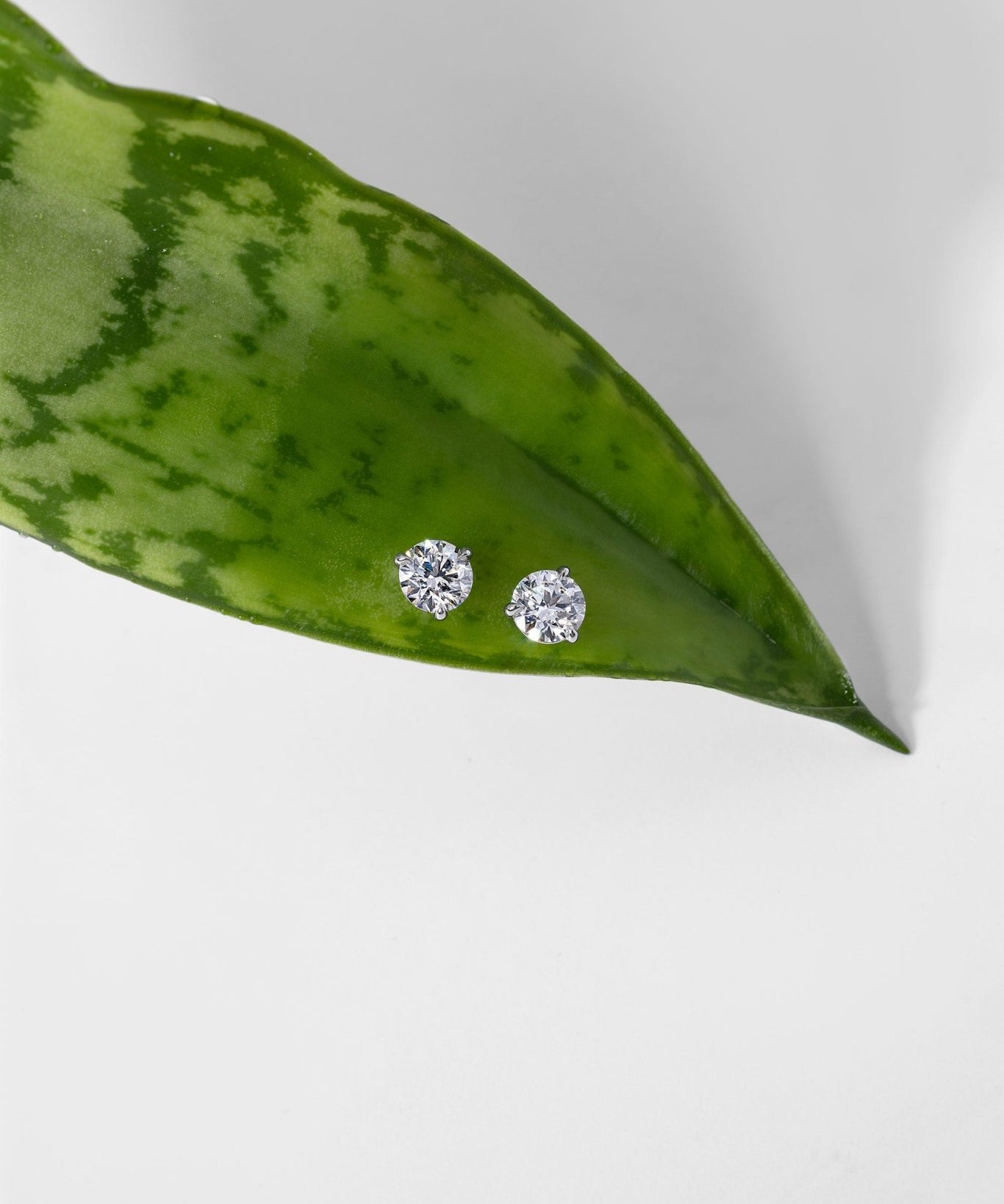 1.04ct Core Round Lab Diamond Martini Studs - PBD Earrings
