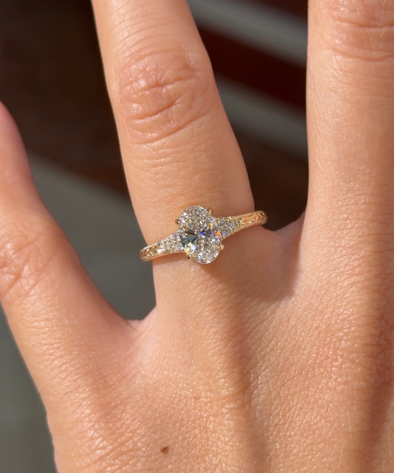 1.04ct D-VS1 Oval Lab Diamond Isla - PBD Engagement Rings