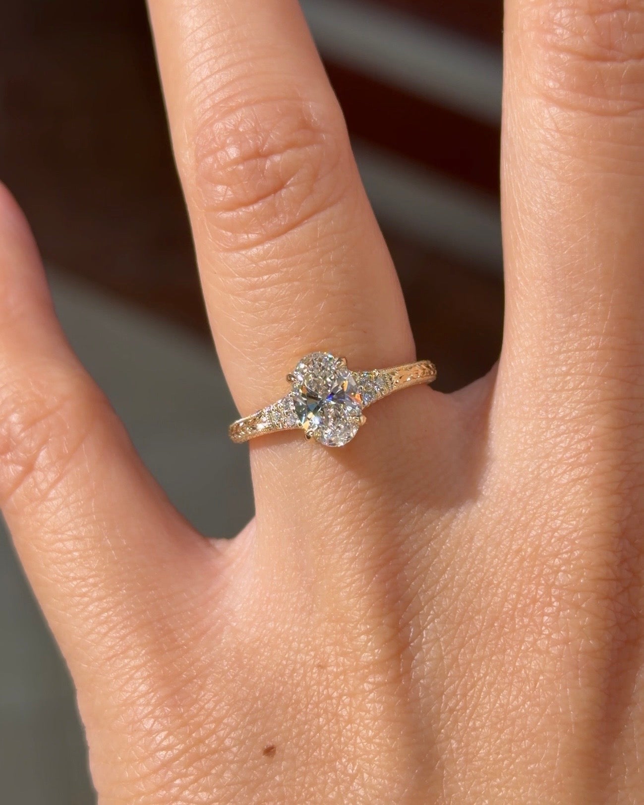 1.04ct D-VS1 Oval Lab Diamond Isla - PBD Engagement Rings