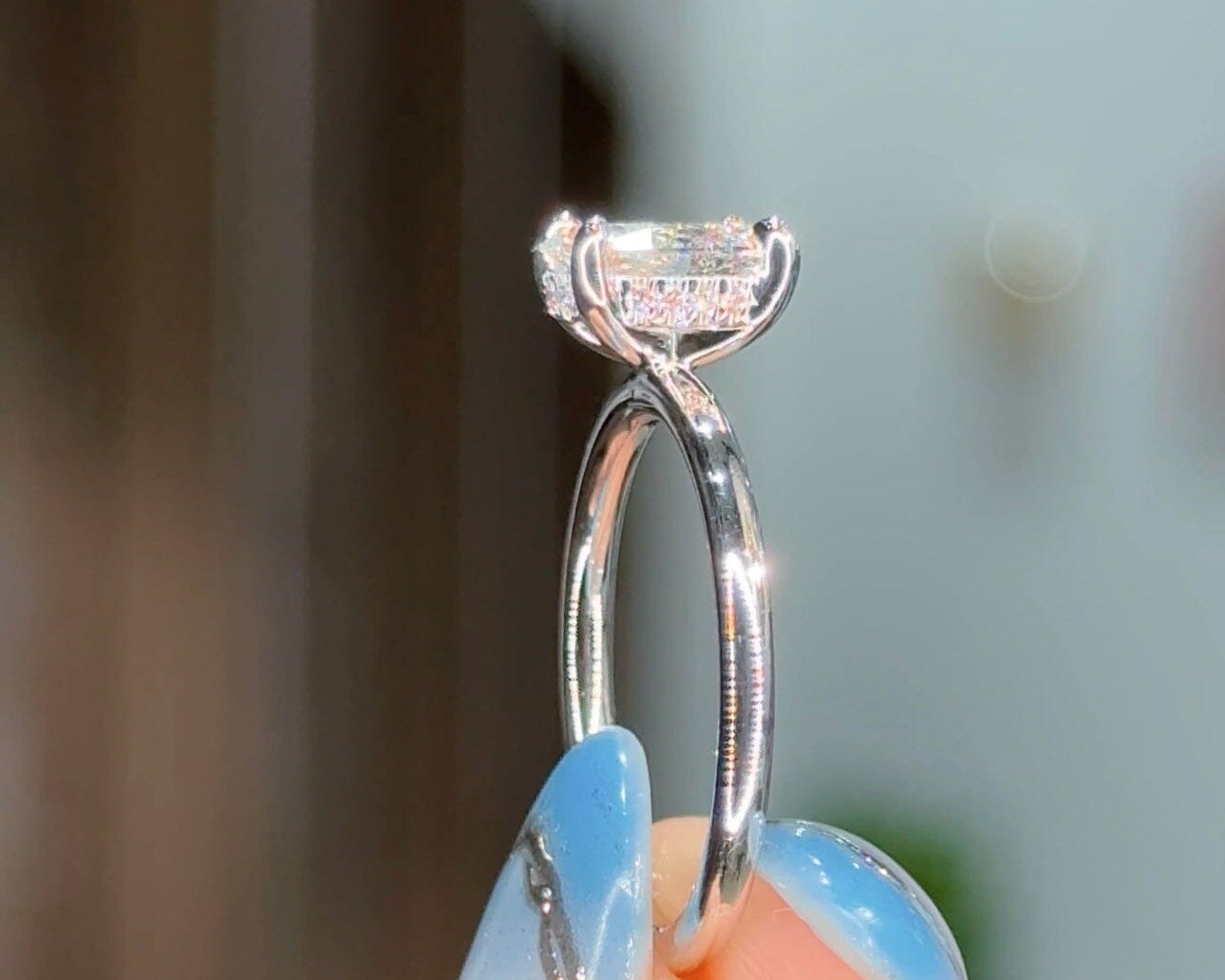 1.04ct D-VS1 Oval Lab Diamond Kayla Engagement Rings Princess Bride Diamonds 