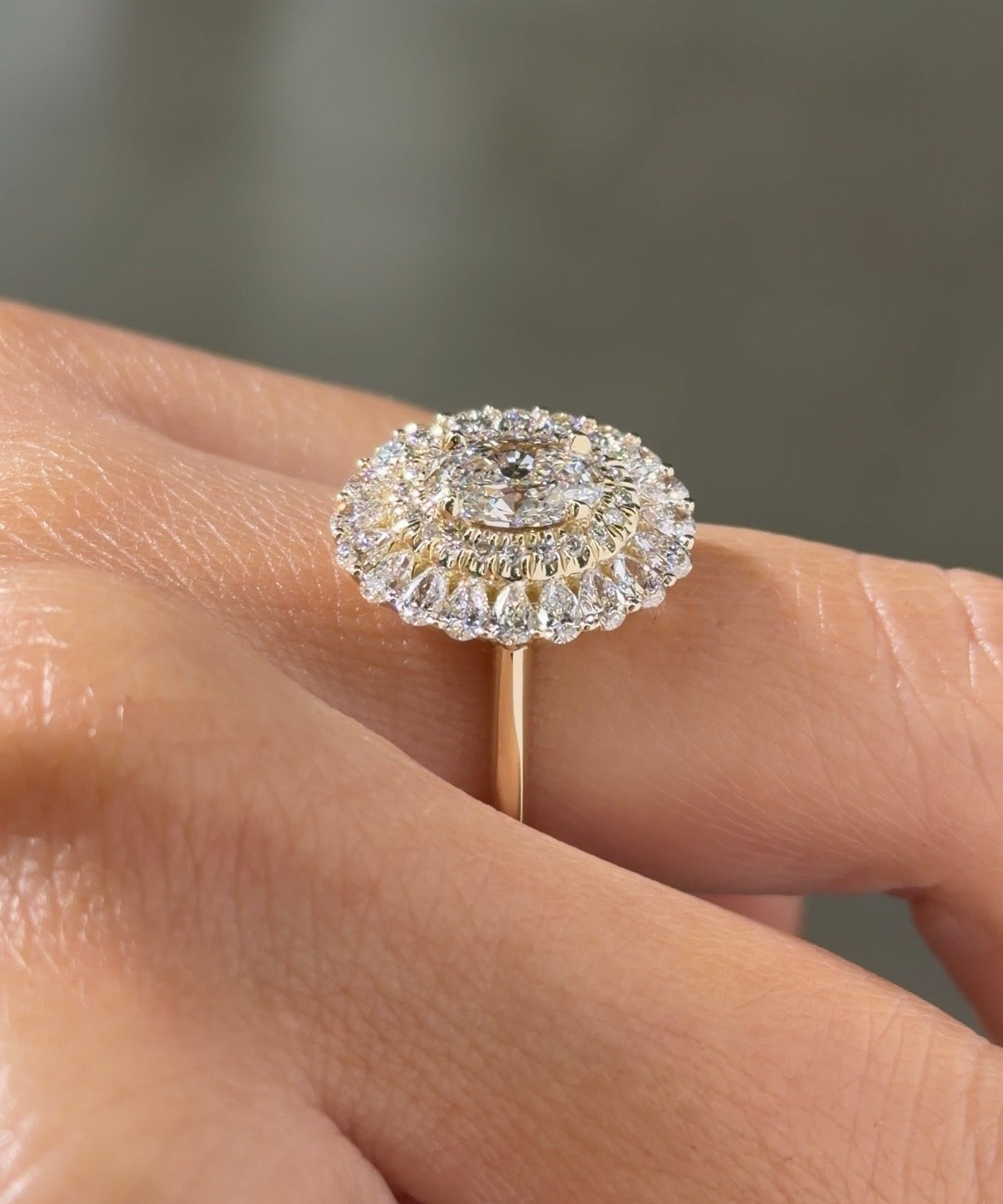 1.04ct D-VS1 Oval Lab Diamond Peony - PBD Engagement Rings