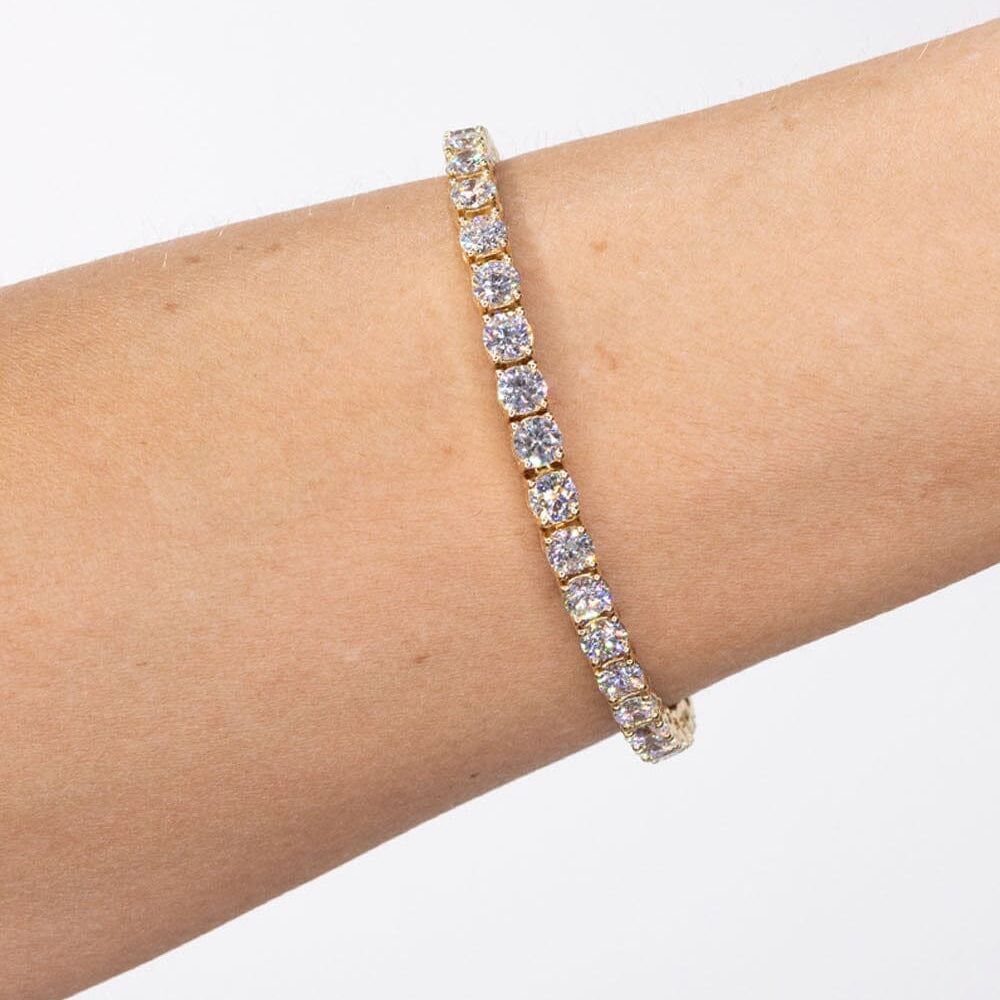 10.54ct F+ VS+ Lab Diamond Tennis Bracelet Bracelets Princess Bride Diamonds 