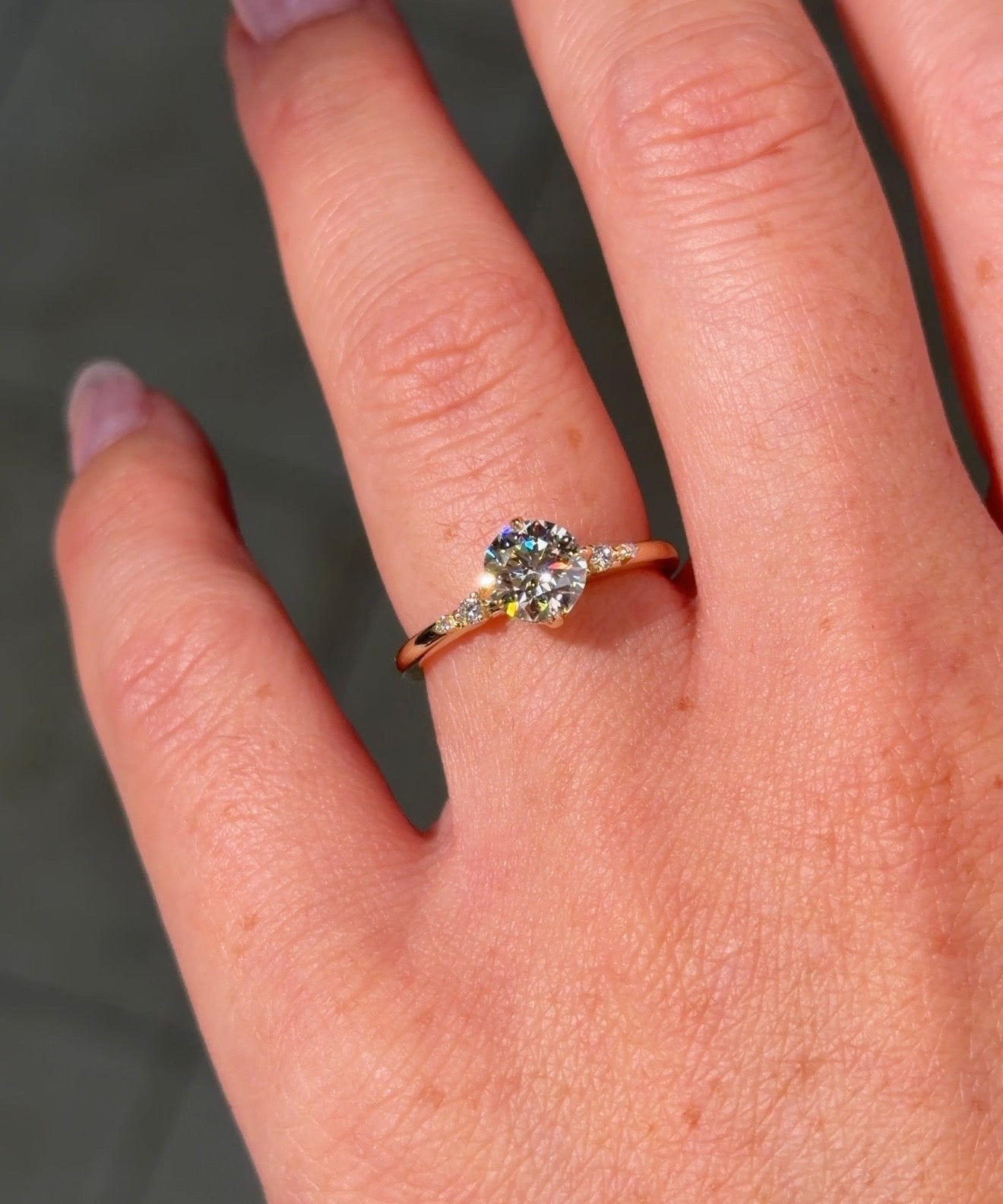 1.05ct D - VS1 Round Lab Diamond Linnea - PBD Engagement Rings