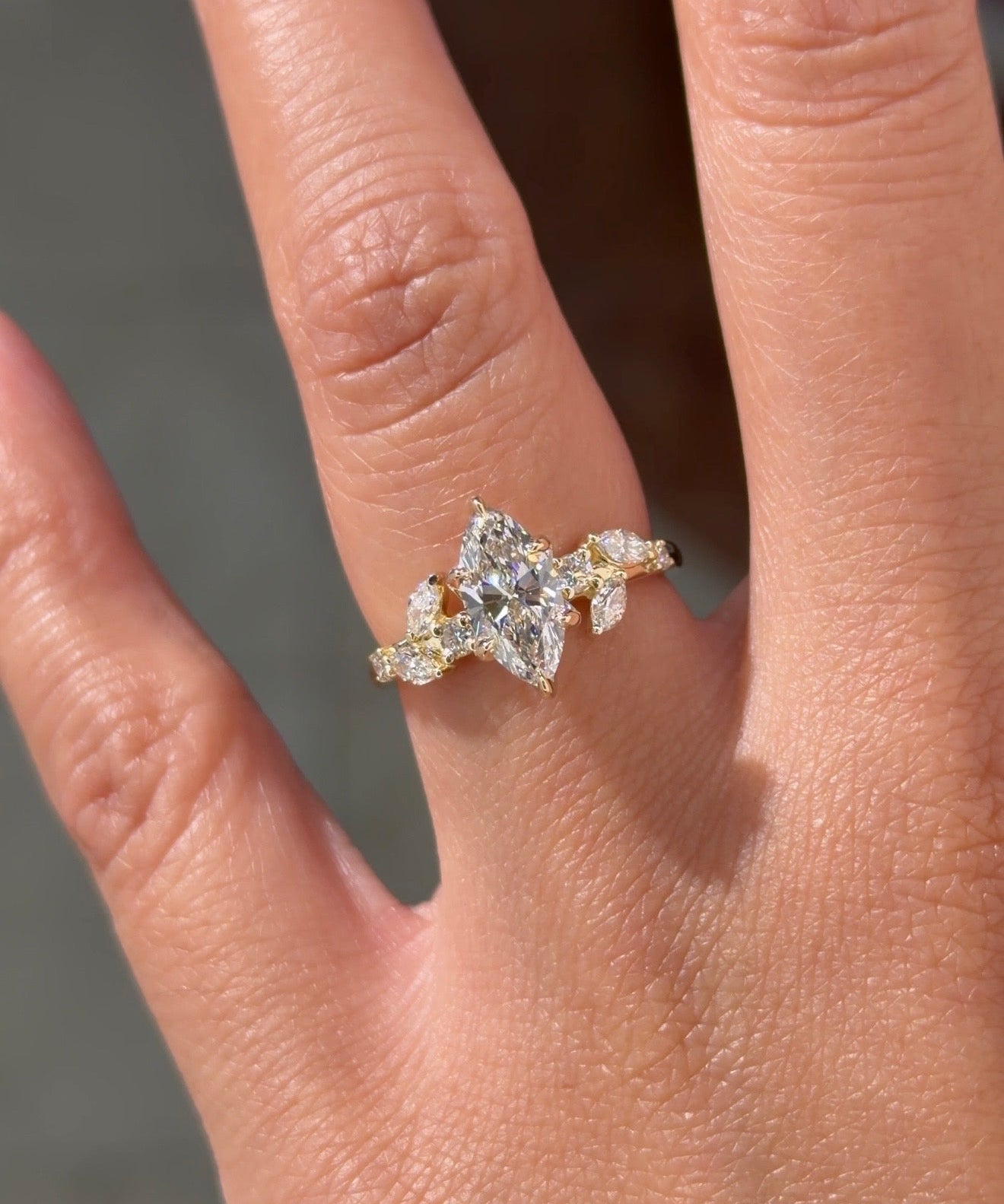 1.05ct D - VVS1 Marquise Lab Diamond Sage - PBD Engagement Rings