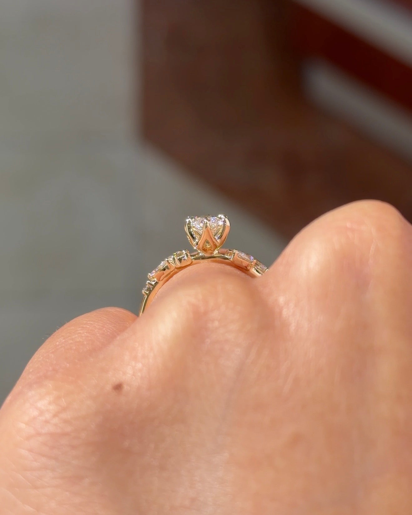 1.05ct D - VVS1 Marquise Lab Diamond Sage - PBD Engagement Rings