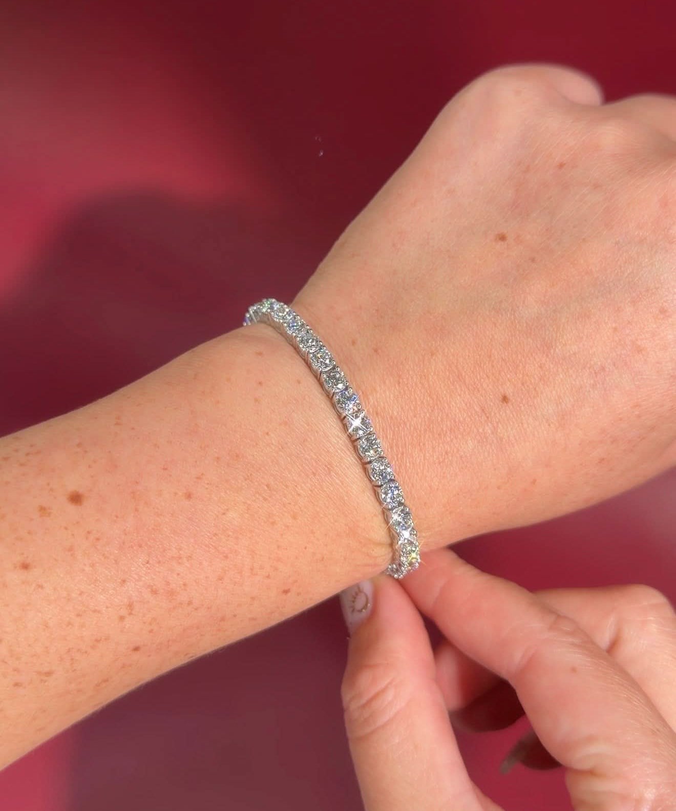 10.5ct Tennis Bracelet White Gold - PBD Bracelets