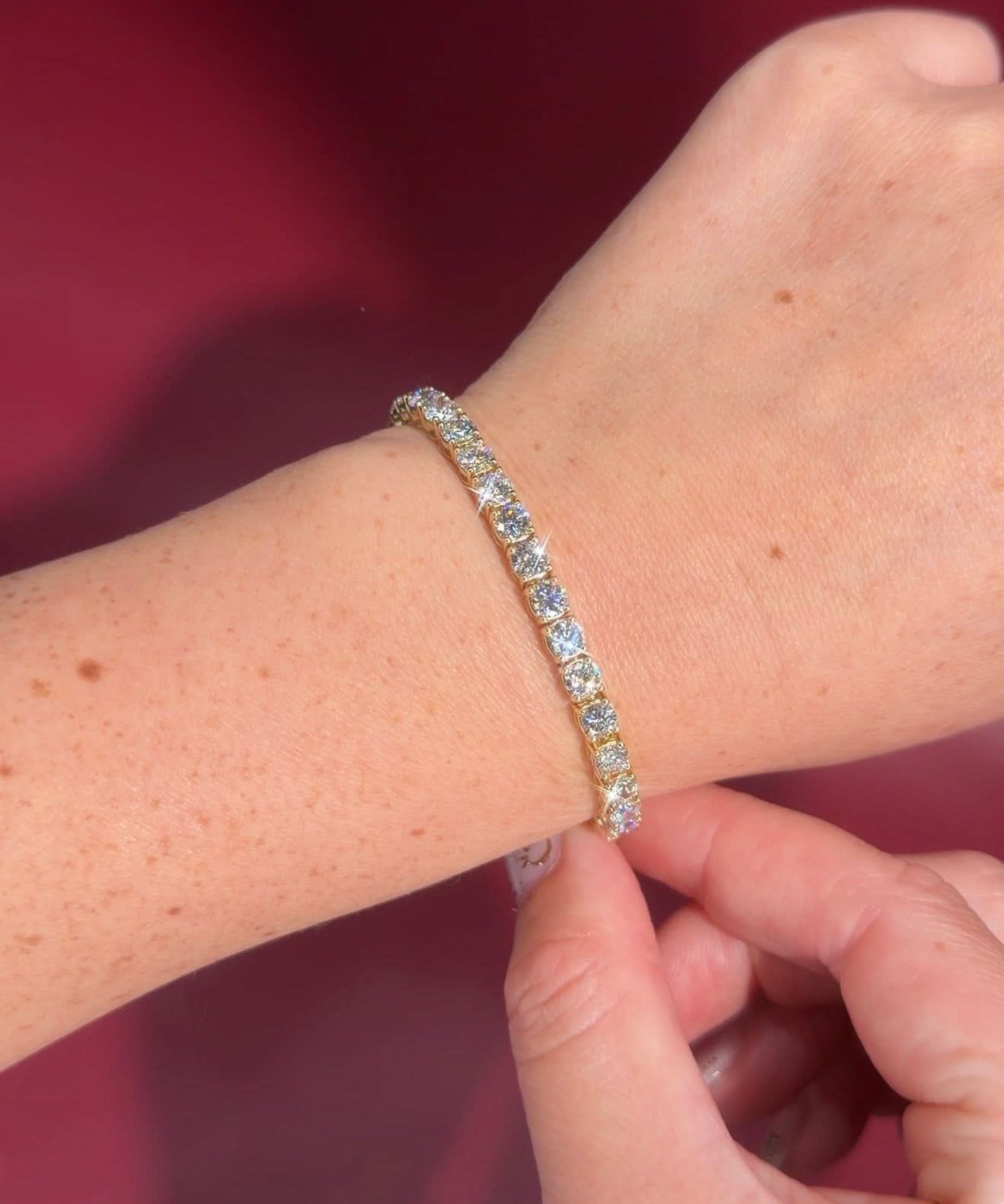 10.5ct Tennis Bracelet Yellow Gold - PBD Bracelets