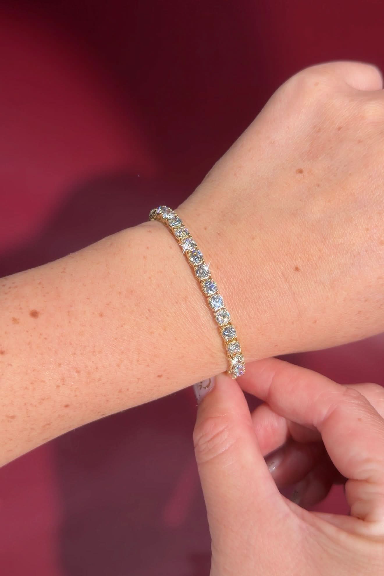 10.5ct Tennis Bracelet Yellow Gold - PBD Bracelets