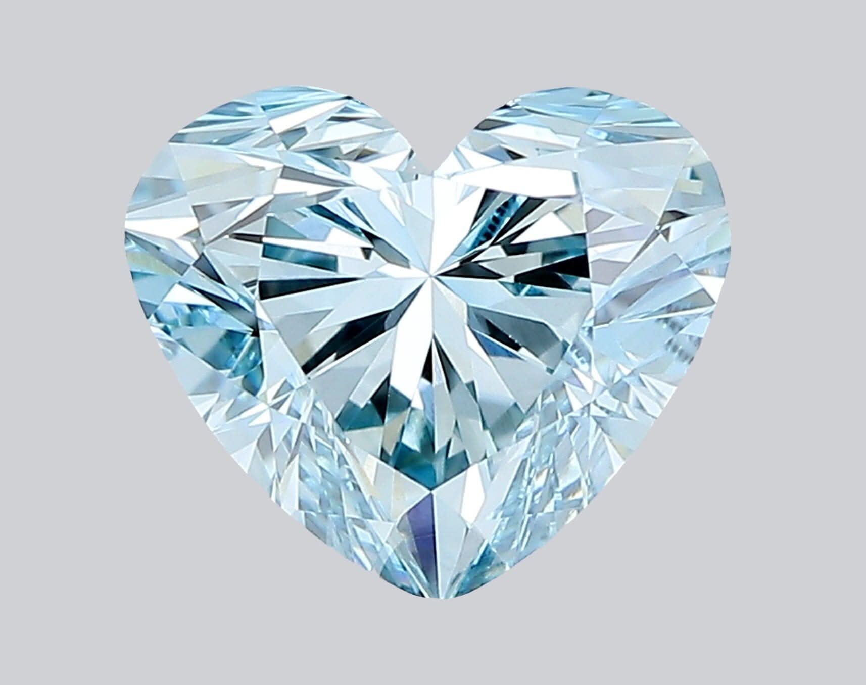 1.06 Carat Fancy Intense Blue VVS2 Heart Lab Grown Diamond - IGI (49280) - PBD Loose Diamond