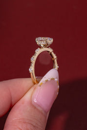 1.06ct D - VVS1 Oval Lab Diamond Daisy - PBD Engagement Rings