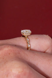 1.06ct D - VVS1 Oval Lab Diamond Daisy - PBD Engagement Rings