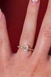 1.06ct D - VVS1 Oval Lab Diamond Daisy - PBD Engagement Rings