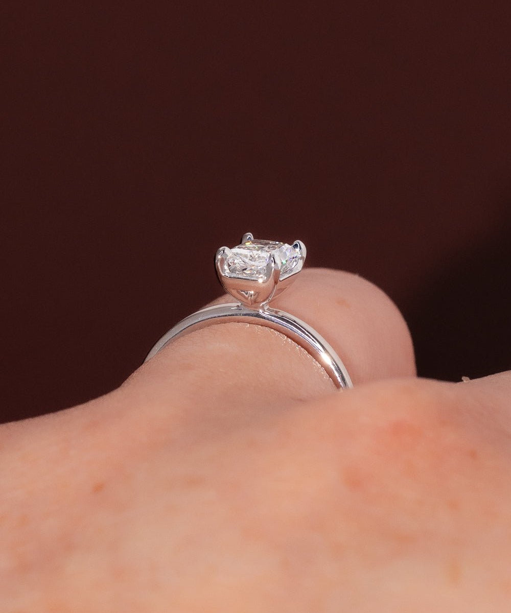 1.07ct D - VVS2 Radiant Lab Diamond Leah - PBD Engagement Rings