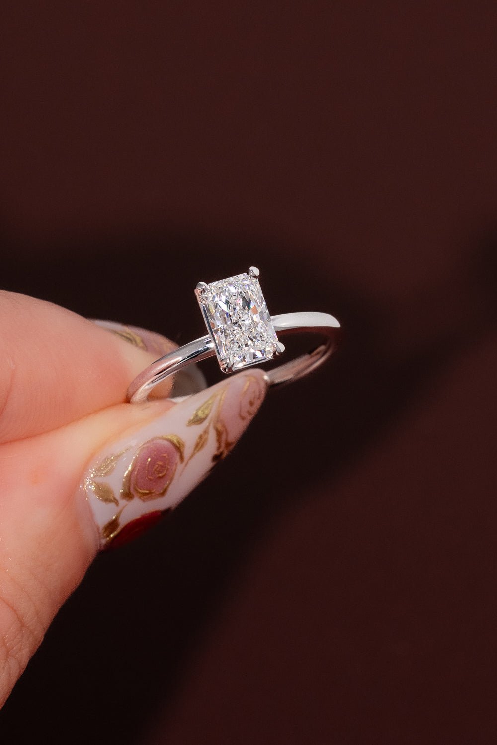 1.07ct D - VVS2 Radiant Lab Diamond Leah - PBD Engagement Rings