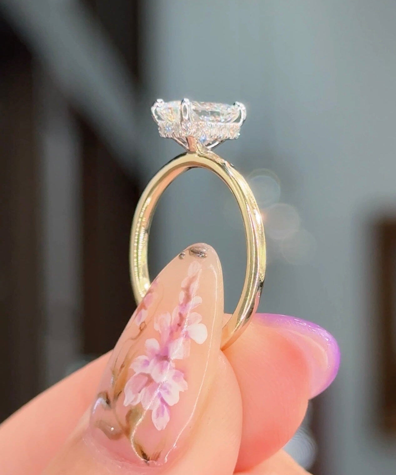 1.07ct D-VVS2 Radiant Lab Diamond Stephanie Engagement Rings Princess Bride Diamonds 