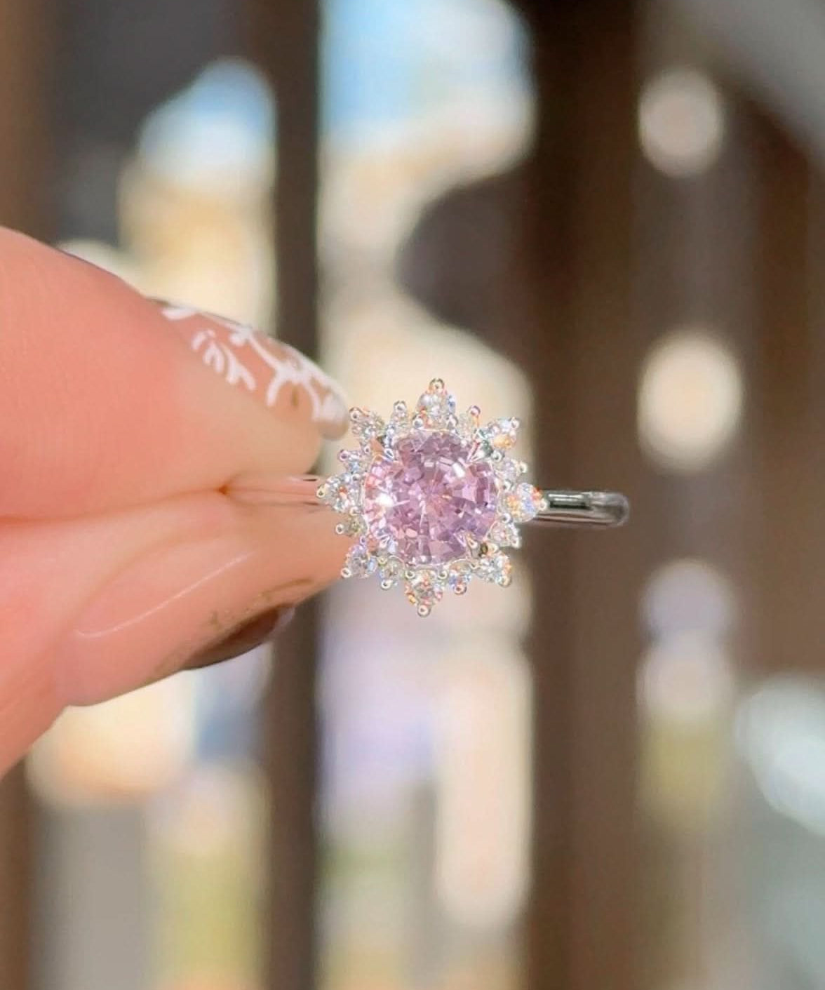 1.08ct Lilac Round Sapphire Duchess - PBD Rings