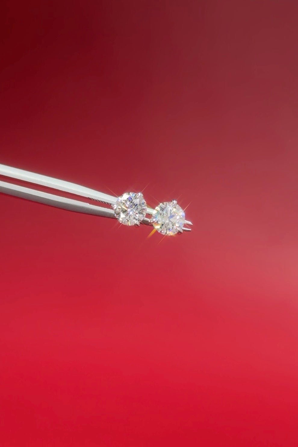 1.09ct Core Round Lab Diamond Martini Studs - PBD Earrings