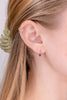 10mm High Polish White Gold Huggies Earrings Princess Bride Diamonds 