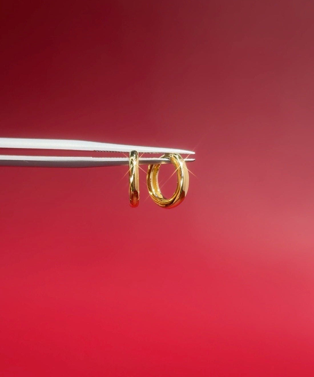 10x1.8mm Core High Polish Hoop 14k Yellow - PBD Earrings