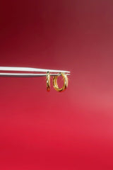 10x1.8mm Core High Polish Hoop 14k Yellow