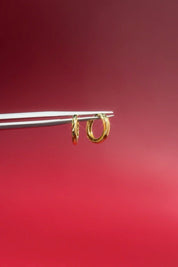 10x1.8mm Core High Polish Hoop 18k Yellow - PBD Earrings