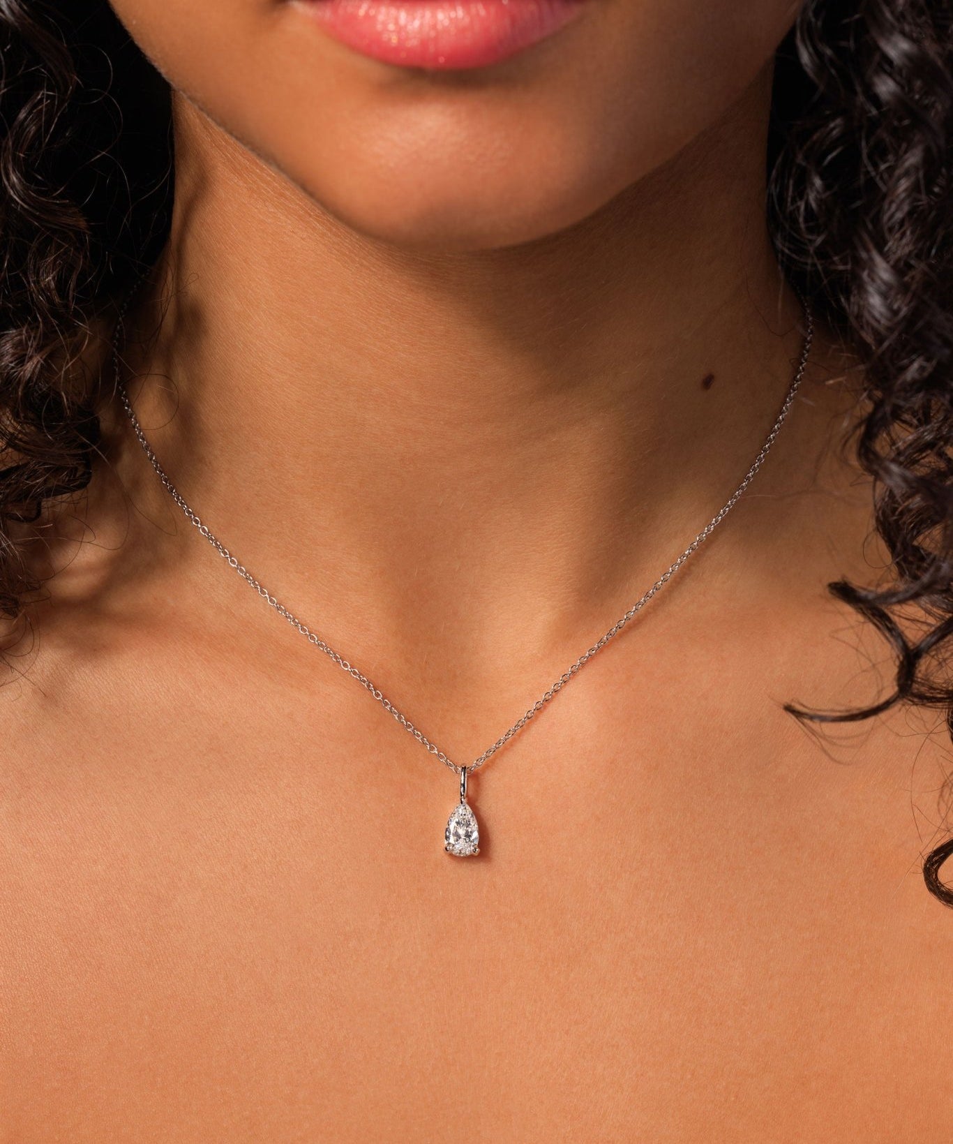 1.10ct D - VS1 Brandi Pear Necklace - PBD Necklaces