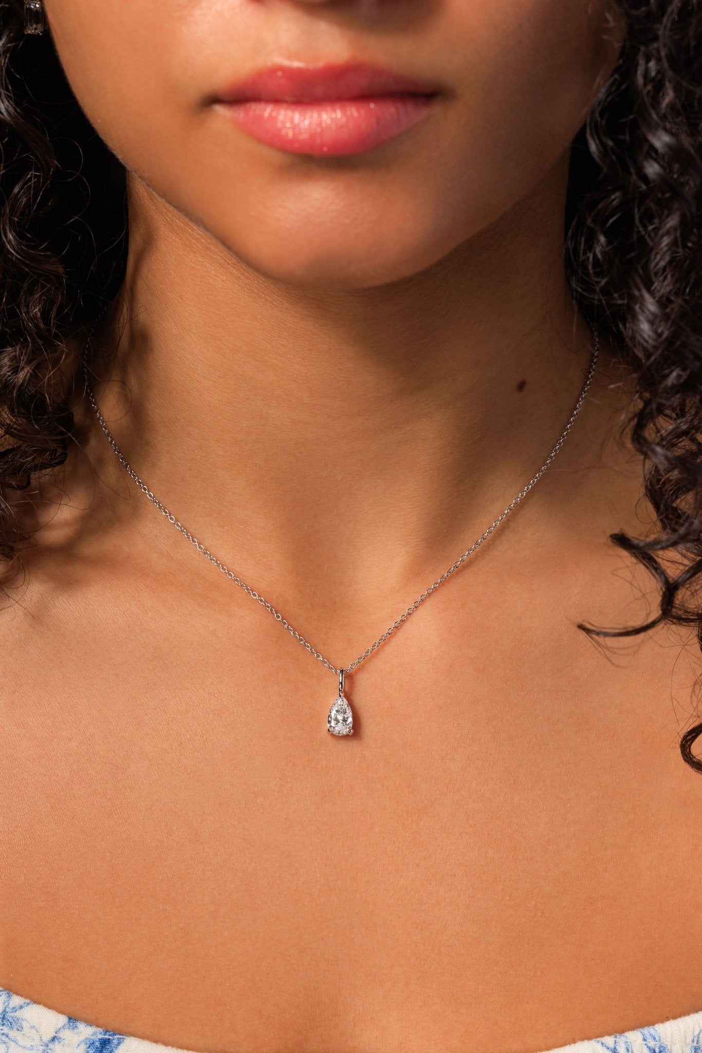 1.10ct D - VS1 Brandi Pear Necklace - PBD Necklaces