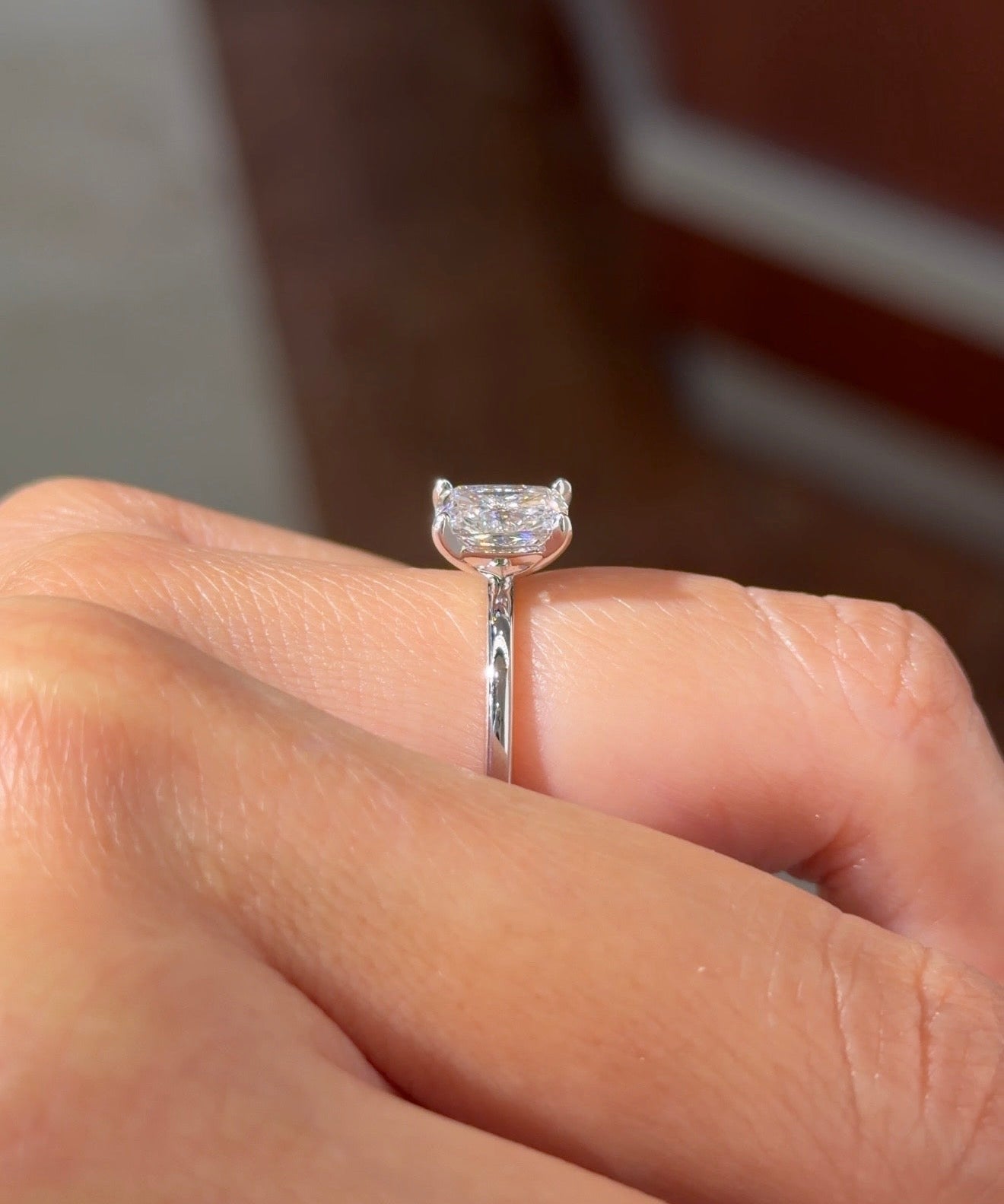 1.11ct D - VS1 Cushion Lab Diamond Leah - PBD Engagement Rings