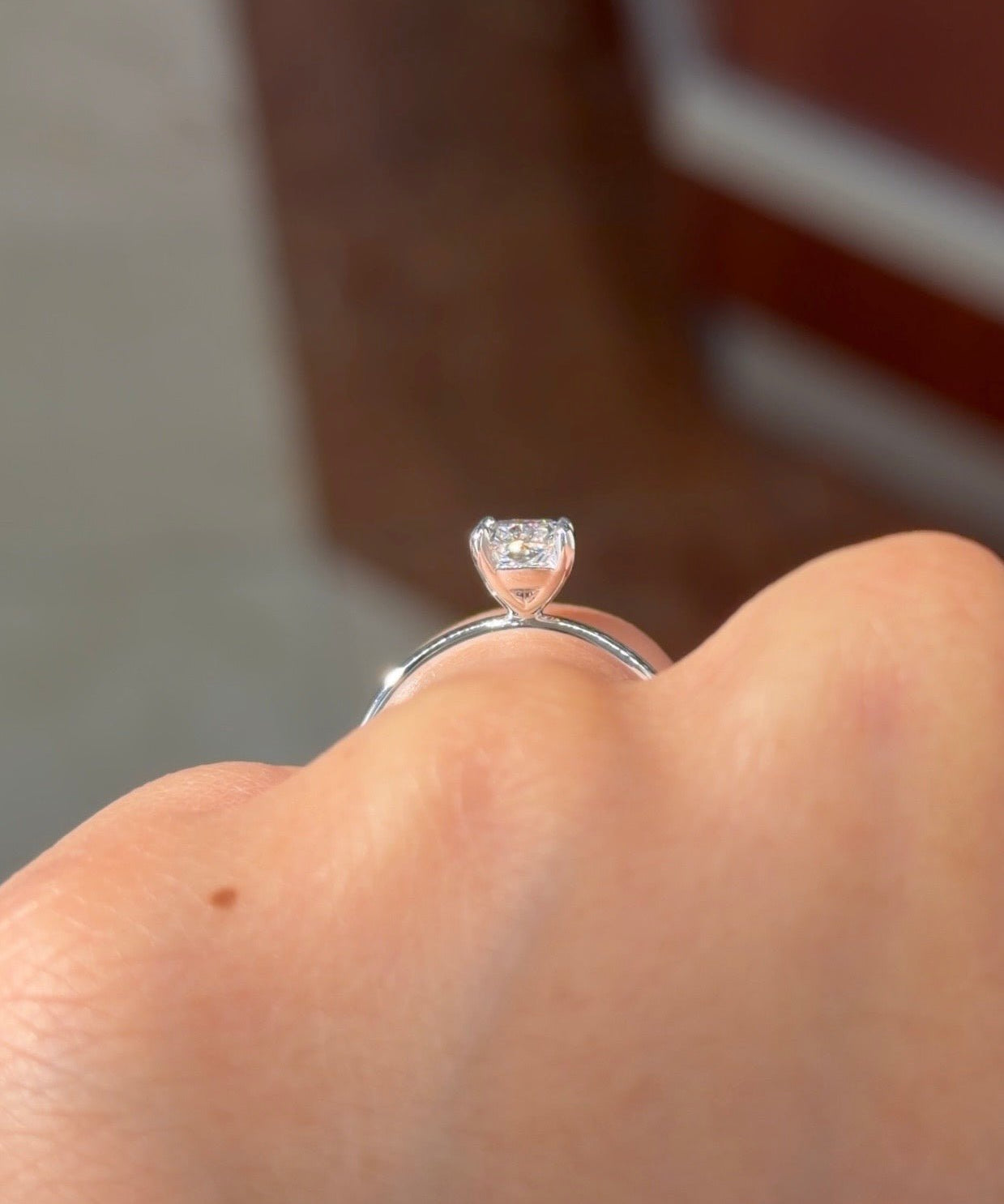 1.11ct D - VS1 Cushion Lab Diamond Leah - PBD Engagement Rings