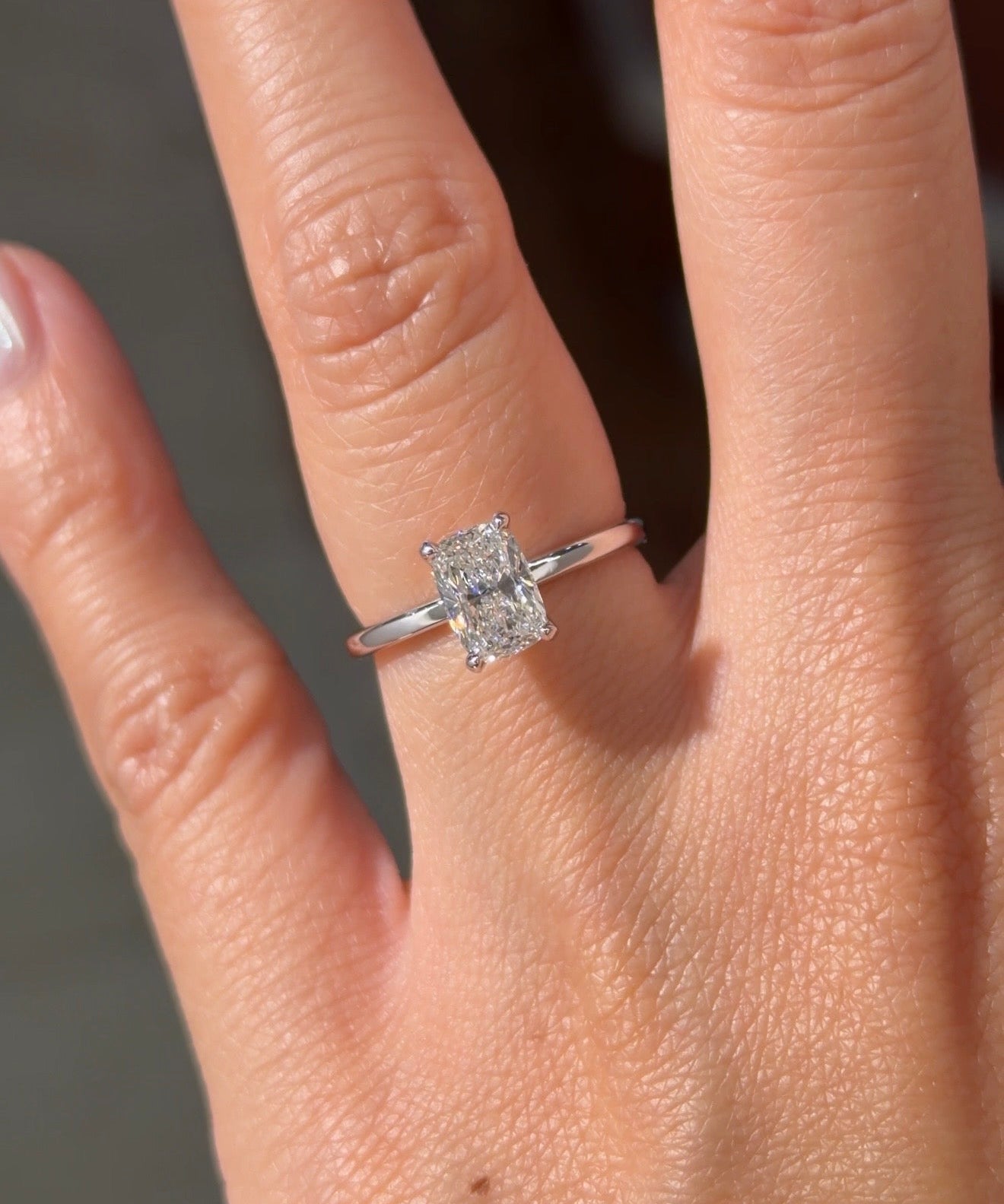 1.11ct D - VS1 Cushion Lab Diamond Leah - PBD Engagement Rings