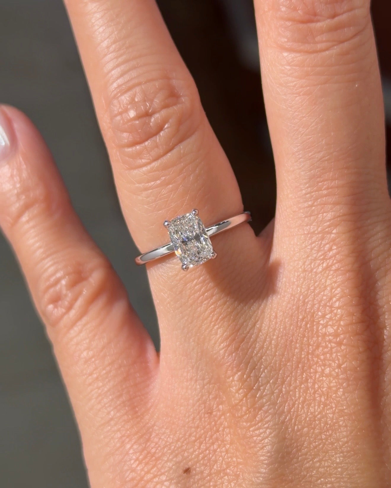 1.11ct D - VS1 Cushion Lab Diamond Leah - PBD Engagement Rings