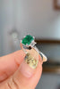 1.16ct Natural Emerald Lucia Engagement Rings Princess Bride Diamonds 